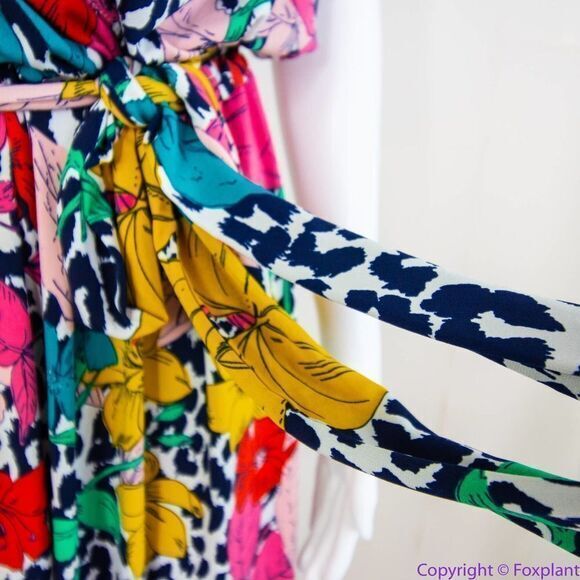 NEW Leota Wild Tropics‎ Justine Sleeveless Faux Wrap Dress, 2X - Picture 7 of 16